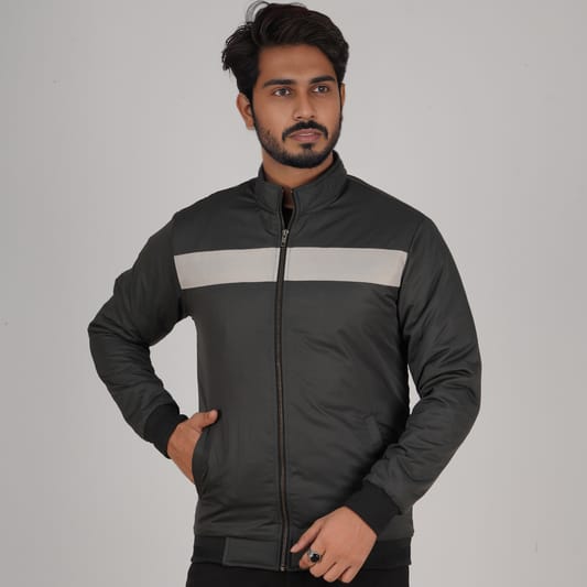 Winter saskin padding jacket-grey and white